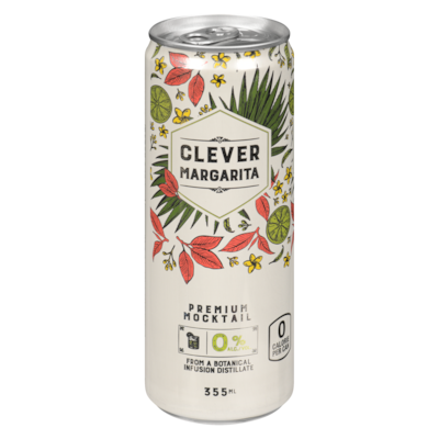Clever Mocktails Premium Mocktail Margarita 355 ml, $0.84/100ml