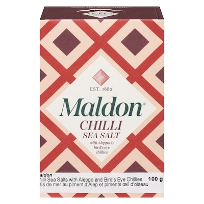 Maldon Chilli Sea Salts With Aleppo And Bird's Eye Chillies 100 g, $10.99/100g
