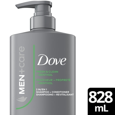 Dove 2‑en‑1 Fresh Clean au menthol 828 ml, 1,81 $/100ml
