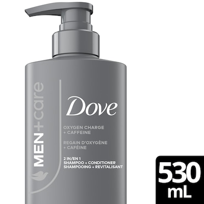 Dove 2 en 1 shampooing + revitalisant regain d'oxygène + caféine 530 ml, 1,66 $/100ml