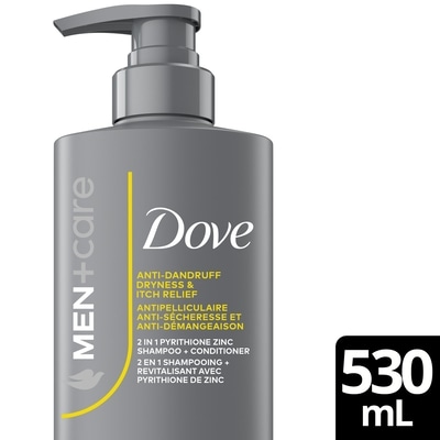 Dove 2‑en‑1 Antipelliculaire sécheresse & démangeaisons 530 ml, 1,58 $/100ml