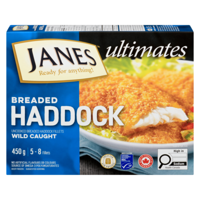 Janes Breaded Haddock 450 g, $4.44/100g
