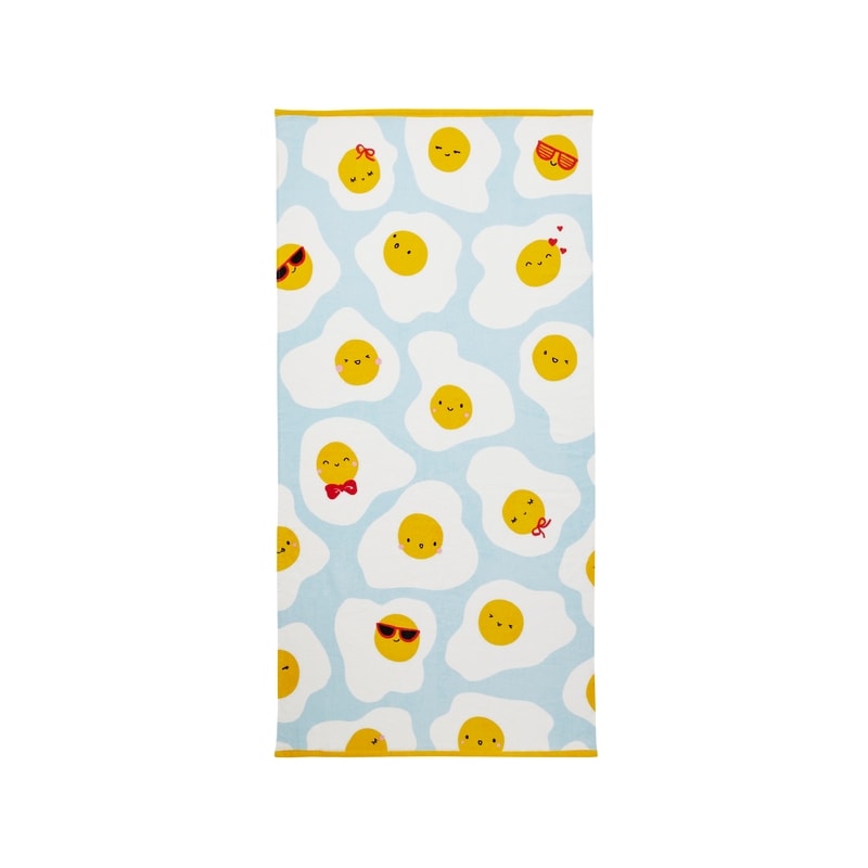 Cotton Beach Towel - Eggs