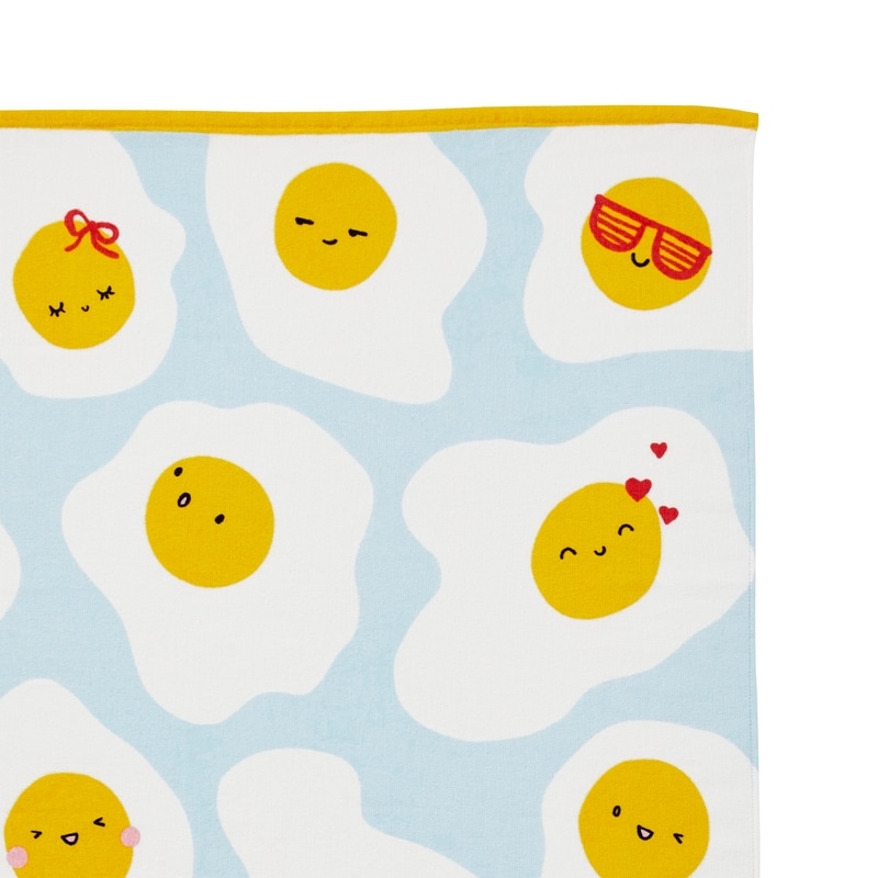 Cotton Beach Towel - Eggs