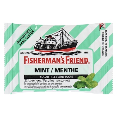 Fisherman’s Friend Pastilles menthe sans sucre 22 ea, 0,13 $/1ch