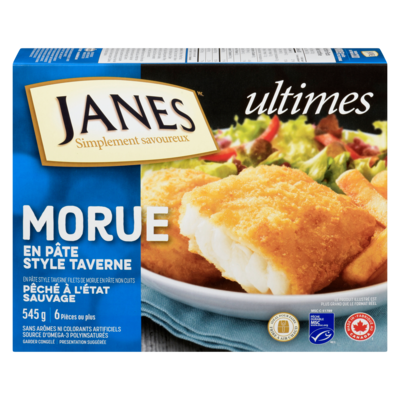 Janes Morue en pâte style taverne 545 g, 2,39 $/100g