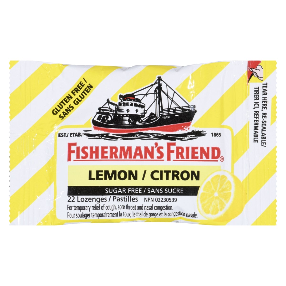 Fisherman’s Friend Pastilles citron sans sucre 22 ea, 0,14 $/1ch