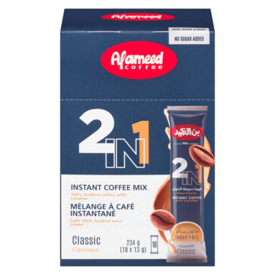 Al Ameed 2 in 1 Instant Coffee Mix 261 g, $3.44/100g