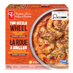 President's Choice The Sizzle Wheel Chili Crisp Shrimp 300 g, $4.33/100g