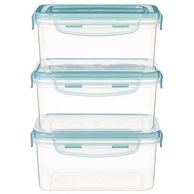 Lot de 3 contenants pour aliments avec couvercles verrouillables - 800 mL chacun