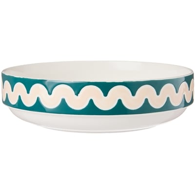 Life at Home Squiggle Dinner Bowl - Teal 1 ea, $9.00/1ea
