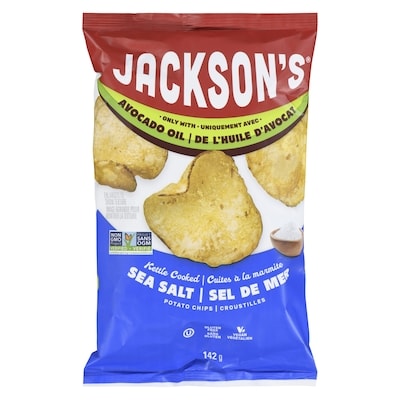 Jackson's Croustilles de l'huile d'avocat sel de mer 142 g, 4,57 $/100g