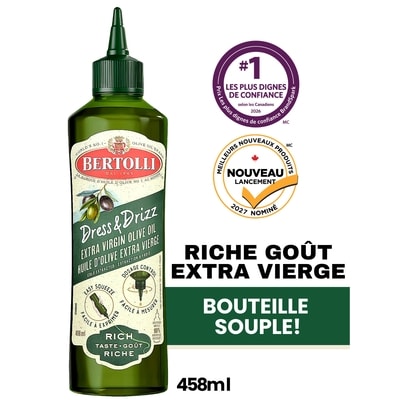 Bertolli Huile d’olive extra vierge au goût riche - Bouteille souple 460 ml, 2,17 $/100ml
