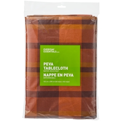Everyday Essentials Water Resistant Tablecloth 60 in x 102 in - Acorn 1 ea, $6.00/1ea