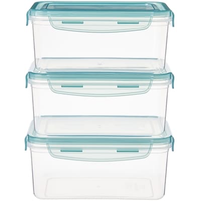 Food Containers with Locking Lids 3 Pack - 1.40 L Each