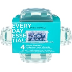 Everyday Essentials Food Containers with Locking Lids 4 Pack - 210 mL 4 ea, $1.50/1ea