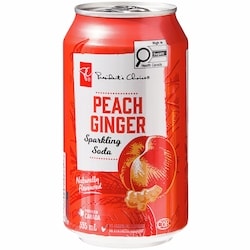 President's Choice Peach and Ginger Sparkling Soda 12 Pack 12x355.0 ml, $0.16/100ml