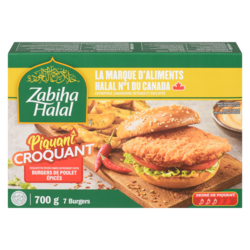 Zabiha Halal Burgers de poulet épicés piquant croquant 700 g, 1,86 $/100g