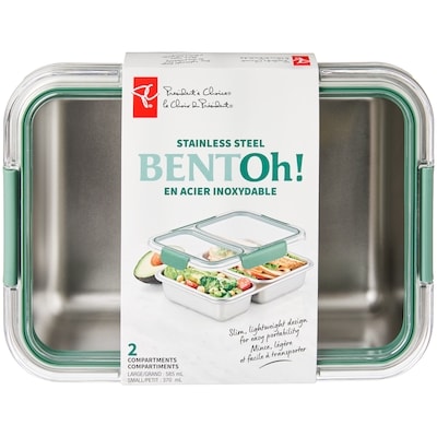 President's Choice Stainless Steel Bentoh 2 Compartment Container 1 ea, $15.00/1ea