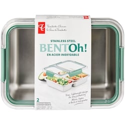 le Choix du Président Contenant BentOh! en acier inoxydable à 2 compartiments 1 ea, 11,00 $/1ch
