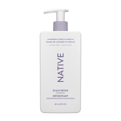 Native Shampooing détoxifiant pour le cuir chevelu soins capillaires, Nuage de lavande et vanille 487 ml, 3,69 $/100ml