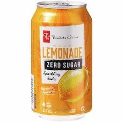 President's Choice Zero Sugar Lemonade Sparkling Soda 12 Pack 12x355.0 ml, $0.16/100ml