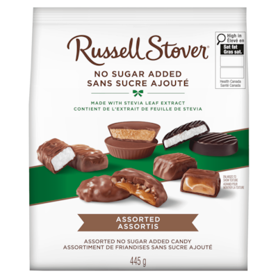 Russell Stover No Sugar Added Assorted Chocolates 445 g, $5.39/100g