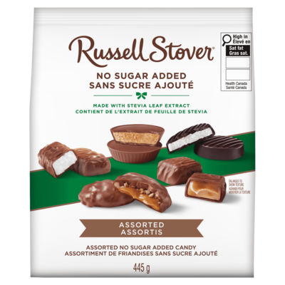 Russell Stover Sachet de chocolats assortis sans sucre ajouté 445 g, 4,94 $/100g