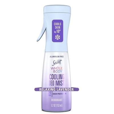 Secret Whole Body Cooling Deodorant Mist, Relaxing Lavender, Aluminum Free 153 ml, $12.41/100ml