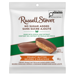Russell Stover No Sugar Added Peanut Butter Cups Bag 68 g, $5.87/100g