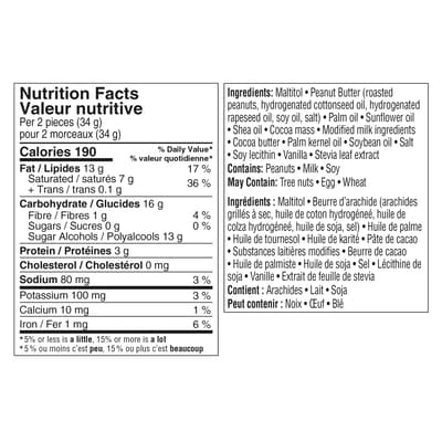 No Sugar Added Peanut Butter Cups Bag