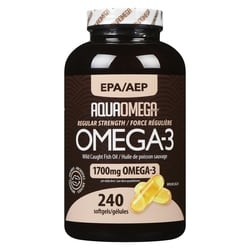 Aqua Omega Omega-3 Wild Caught Fish Oil Regular Strength - 240 ea