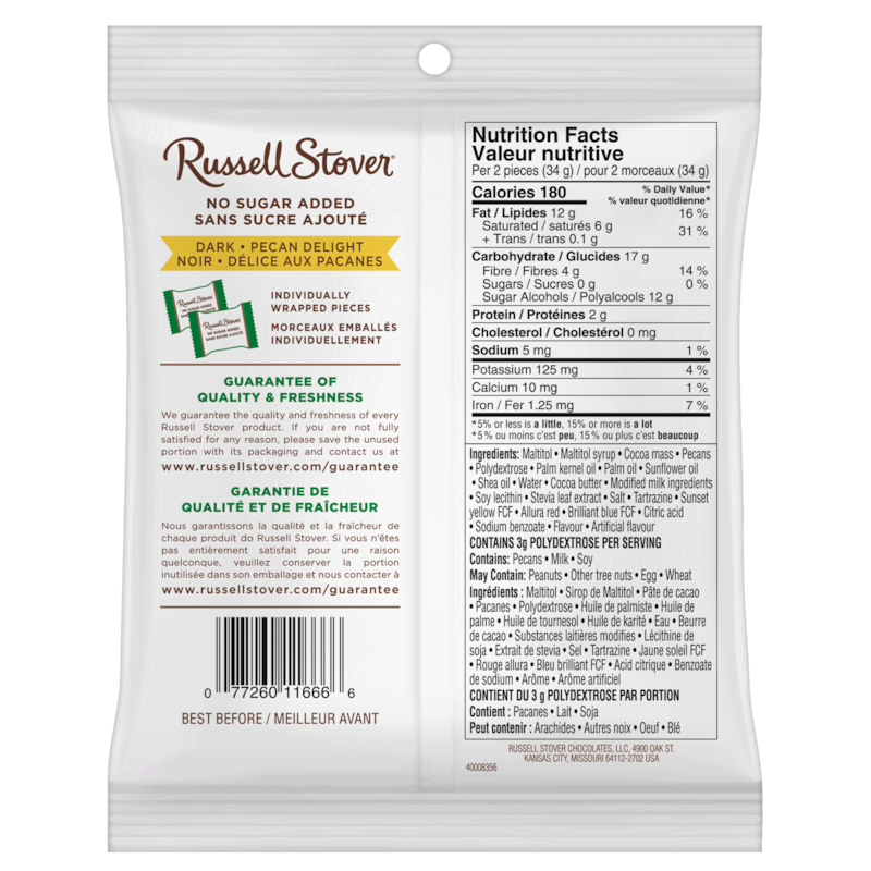 No Sugar Added Dark Pecan Delight