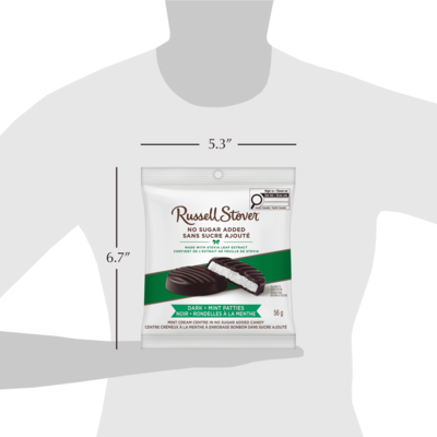 No Sugar Added Dark Mint Patties Bag