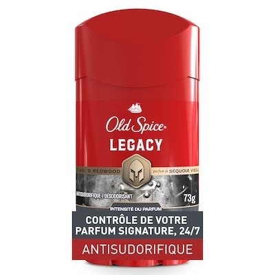 Old Spice Antisudorifique invisible en bâton pour hommes, Collection rouge, parfum Legacy 73 g, 13,00 $/100g