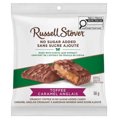 Russell Stover No Sugar Added Toffee Bag 56 g, $8.55/100g
