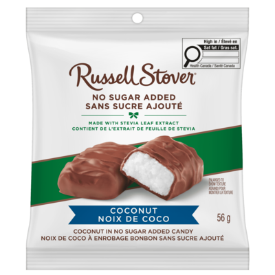 Russell Stover Sachet de bonbons à la noix de coco sans sucre ajouté 56 g, 7,66 $/100g