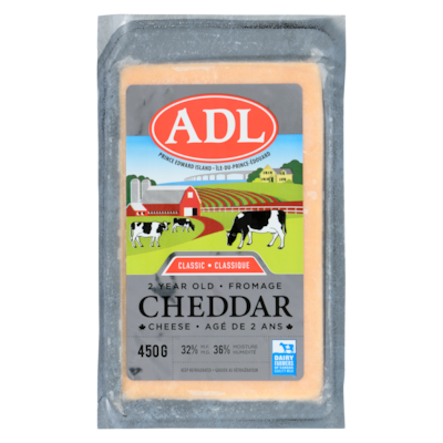 ADL Fromage classique cheddar agé de 2 ans 32% m.g. 450 g, 3,33 $/100g