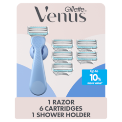 Gillette Rasoirs pour la peau et les poils pubiens, pour la ligne de bikini, pour femmes, rasoir intime pour femmes, rasoir pour la zone du bikini, manche de rasoir et 6 cartouches de rechange 6 ea, 6,58 $/1ch