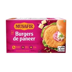MUSAFIR Burgers de paneer 480 g, 2,08 $/100g