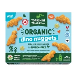 Yorkshire Valley Farms Organic Gluten-Free Chicken Dino Nuggets 600 g, $4.17/100g