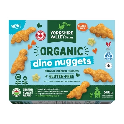 Yorkshire Valley Farms Organic Gluten-Free Chicken Dino Nuggets 600 g, $3.67/100g