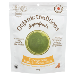 Organic Traditions Superfoods Supergreens 100 g, $21.99/100g