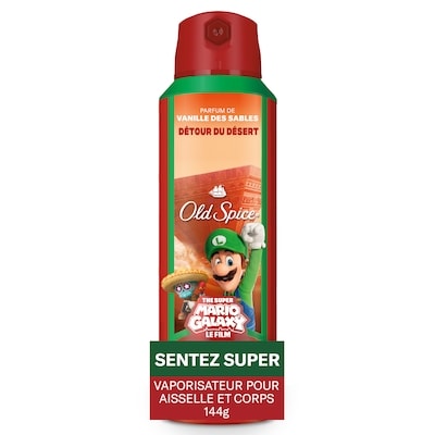 Old Spice Vaporisateur pour le corps pour hommes, Détour du désert, x The Super Mario Galaxy Movie 144 g, 6,59 $/100g