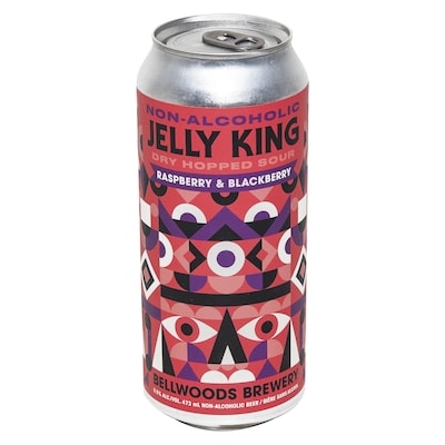 Bellwoods Brewery Jelly King Non-Alcoholic Dry Hopped Sour, Raspberry & Blackberry 473 ml, $1.12/100ml