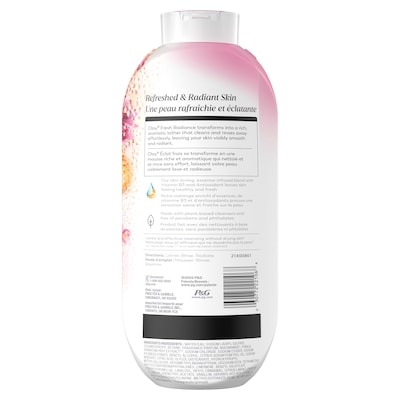 Nettoyant pour le corps Éclat frais avec essence de pêche et de fleur de cerisier et mélange de vitamine B3 et d’antioxydants