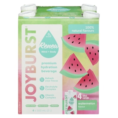 Joyburst Premium Hydration Beverage Watermelon Flavour 4x500.0 ml, $0.77/100ml