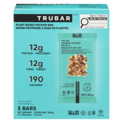 Trubar Barre protéinée à base de plantes pâte à biscuits oh oh 5x50.0 g, 6,20 $/100g