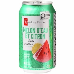 le Choix du Président Soda pétillant au melon d’eau et au citron, lot de 12 canettes 12x355.0 ml, 0,16 $/100ml