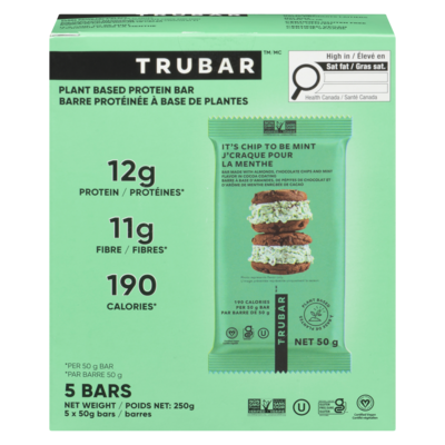 Trubar Plant Based Protein Bar It's Chip To Be Mint 50 g, $36.98/100g